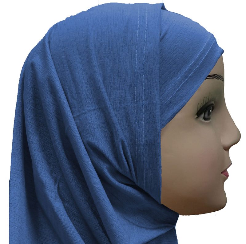 Women's Lightly Shaded Amira Hijab Two Piece - Plain Color