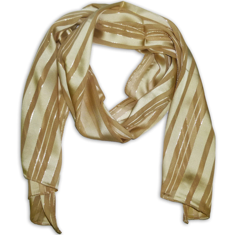 Women's Striped Silky Scarf Wrap Shawl