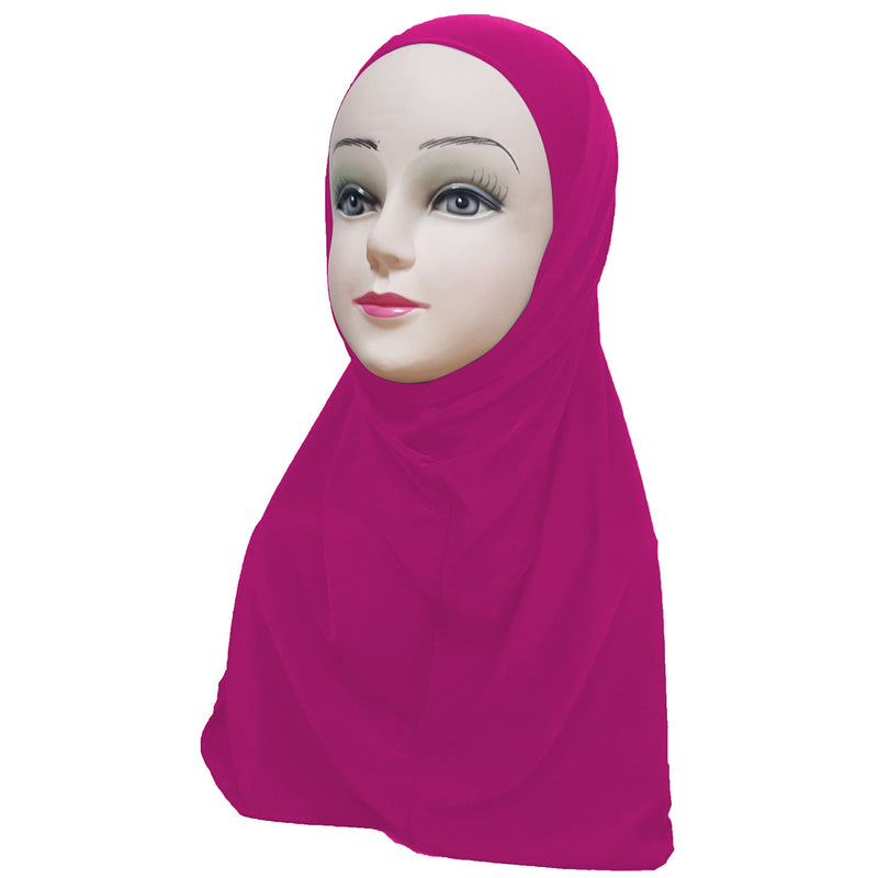 Women's Lycra Amira Hijab Two Piece - Plain Color