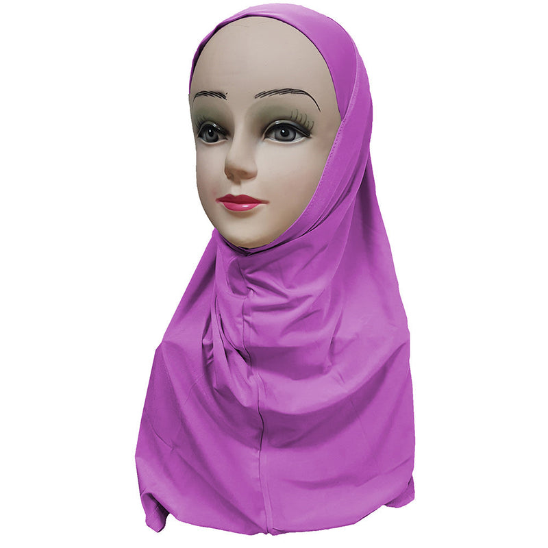 Women's Lycra Amira Hijab One Piece - Plain Color