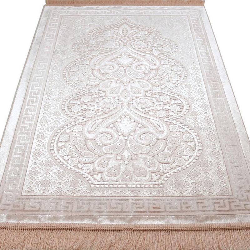 Luxury Velvet Islamic Prayer Rug - 4 Different Colors