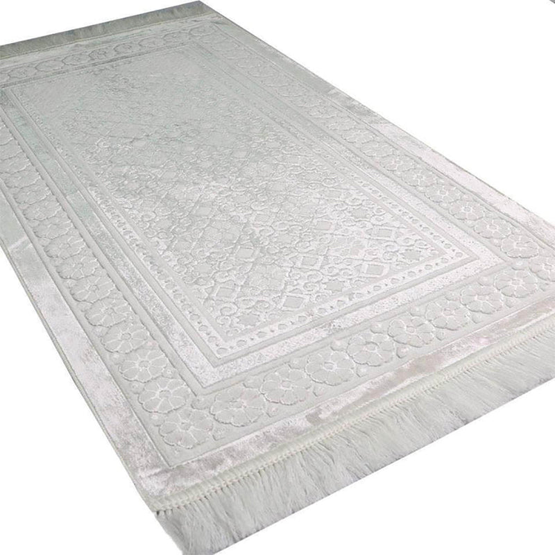 Luxury Velvet Islamic Prayer Rug - 4 Different Colors