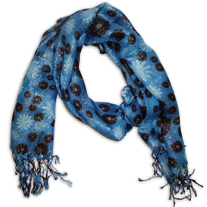 Women's Fancy Floral Printed Scarf Wrap Shawl with Fringes