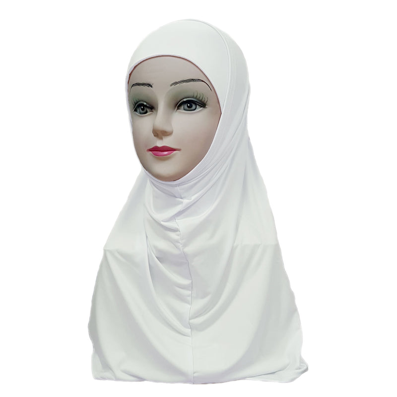 Women's Lycra Amira Hijab Two Piece - Plain Color