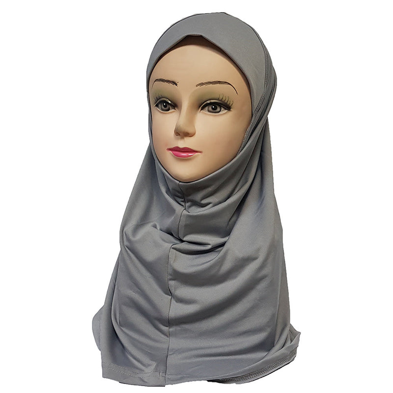 Women's Lycra Amira Hijab One Piece - Plain Color