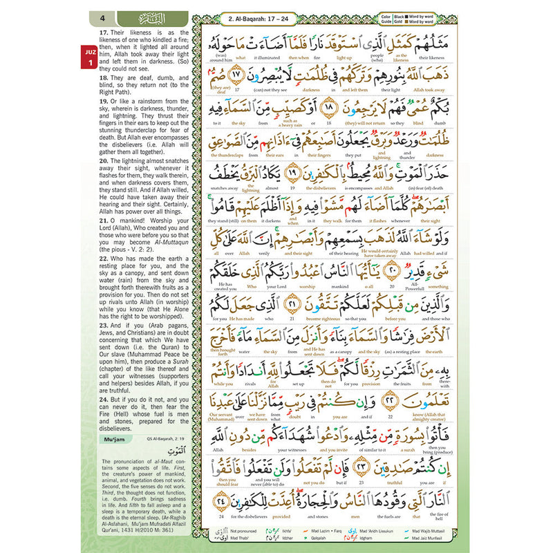 Al-Quran Al-Karim The Noble Quran Gold-Medium size B5 (6.9*9.8) |Maqdis Quran