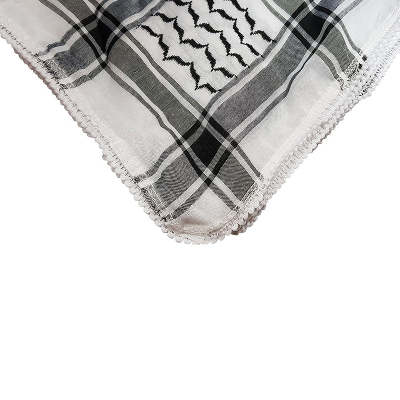 Black & White Keffiyeh/Shemagh (Head Cover) (without Aqal)