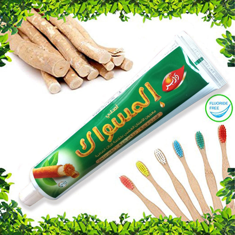 (Pack of 3) Dabur Miswak Sewak Meswak Siwak Natural Herbal Halal Islamic Toothpaste (Net Weight: 120g + 50g Free)