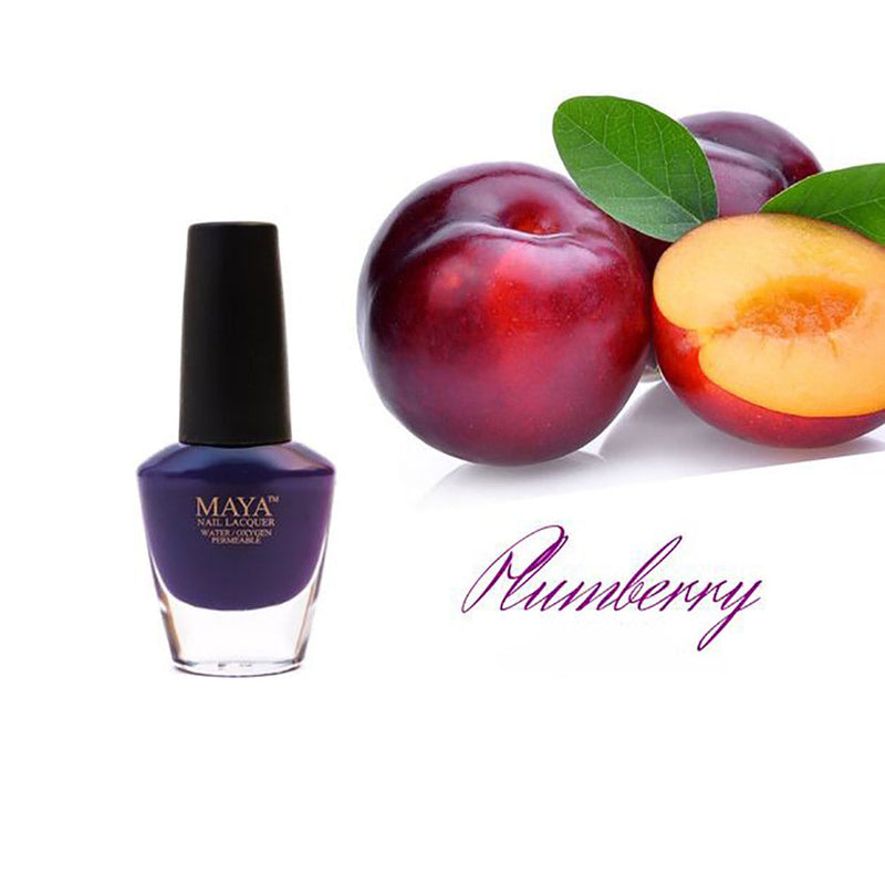 Plumberry Breathable Nail Polish, Halal Nail Polish, Fast-Drying