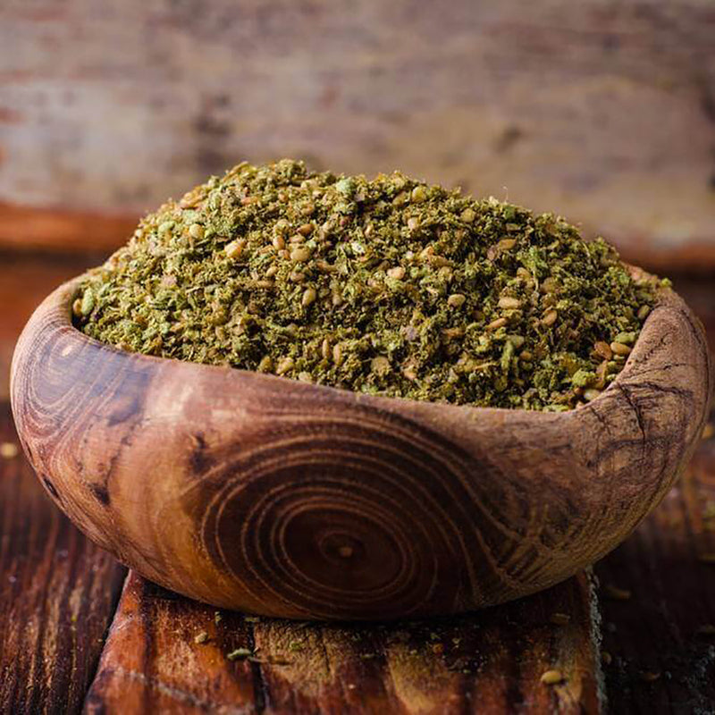 Shaheen Green Thyme, Traditional Middle Eastern Zataar  - Fresh Zesty Zatar Mix of Thyme, Sumac, Sesame Seed, 15.87oz - زعتر أخضر