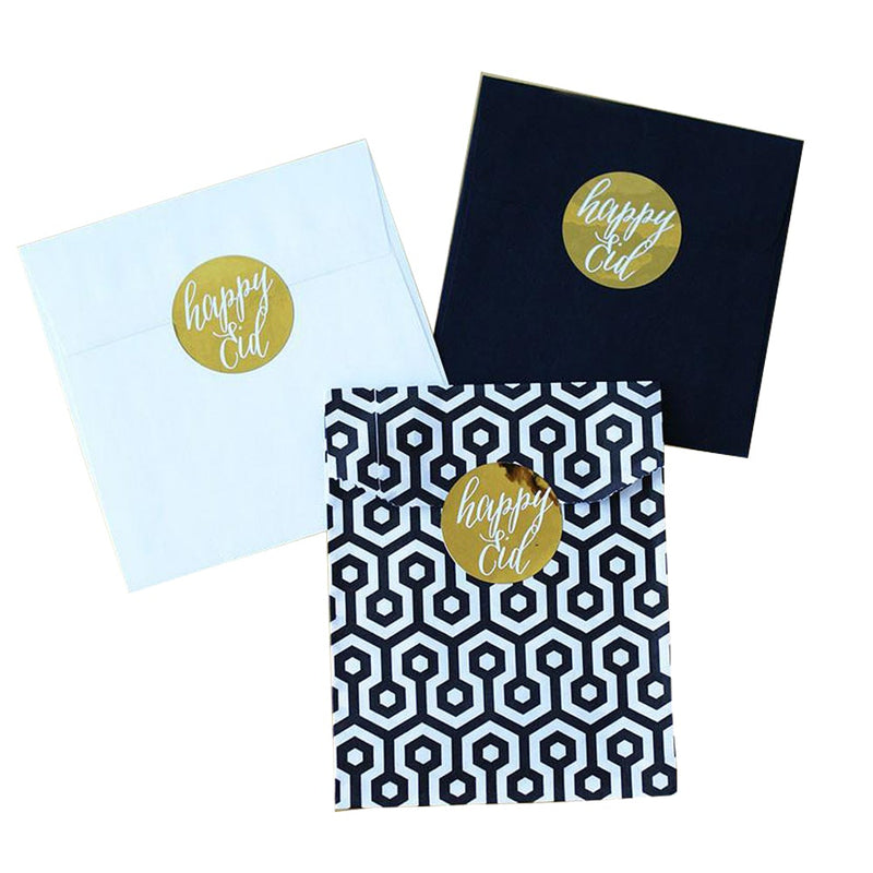 Happy Eid Gold Circle Stickers