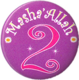 Masha'Allah Birthday Badge (Pink, Age 2)