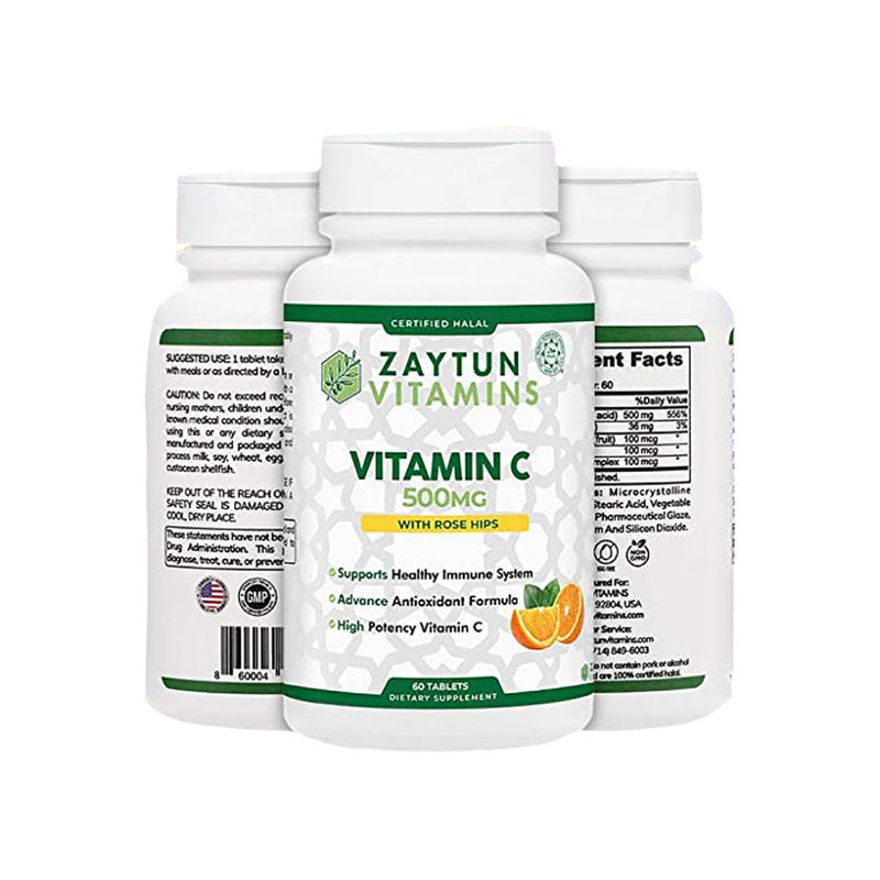 Halal Vitamin C 500 mg (60 Tablets)