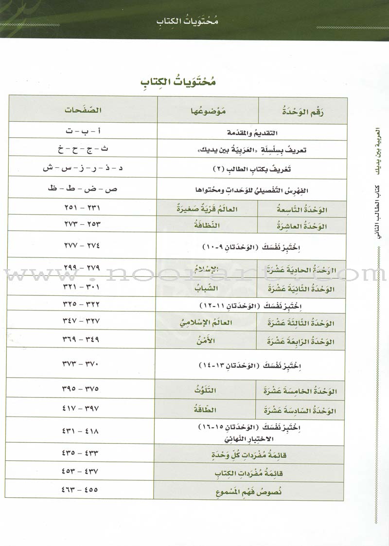 Arabic Between Your Hands Textbook: Level 2, Part 2 with online audio content  العربية بين يديك