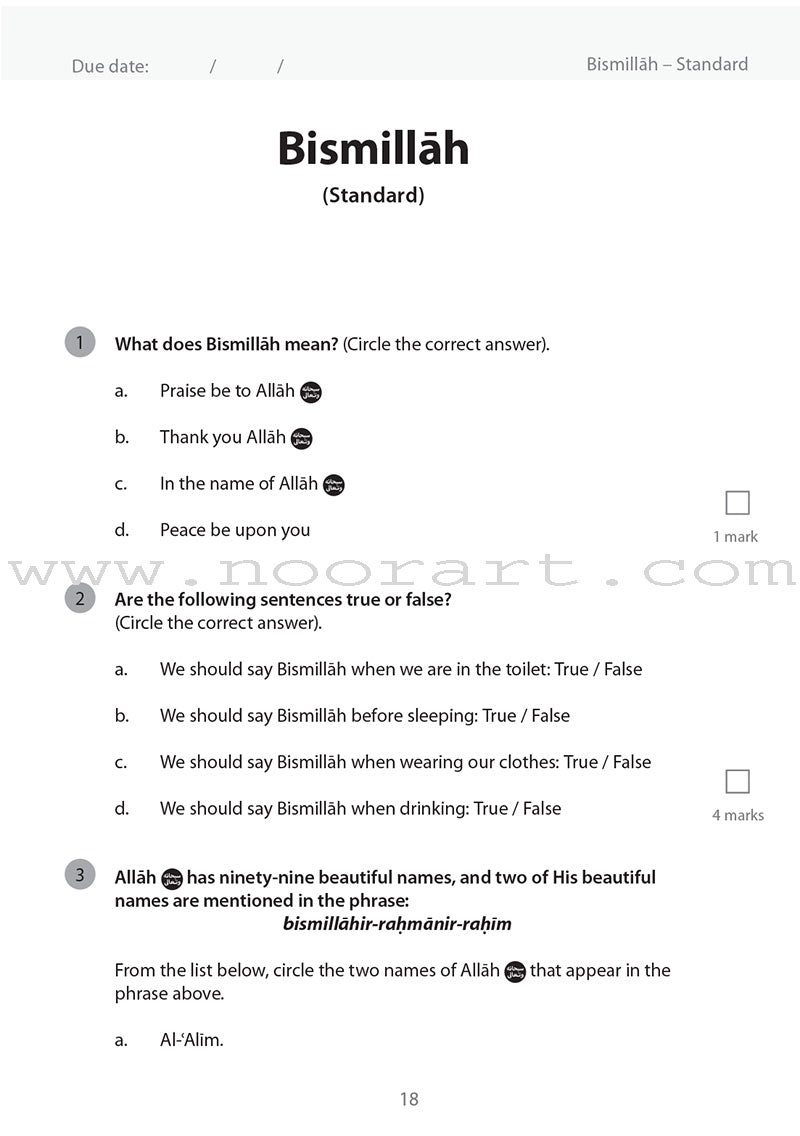 Safar Islamic Studies Workbook: Level 2