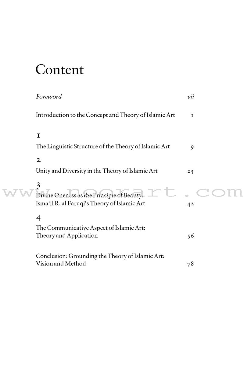 The Theory of Islamic Art: Aesthetic Concept and Epistemic Structure