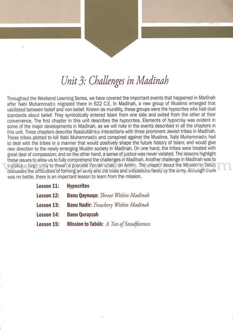 Weekend Learning Islamic Studies Workbook - Level 8 (Revised and Enlarged Edition)