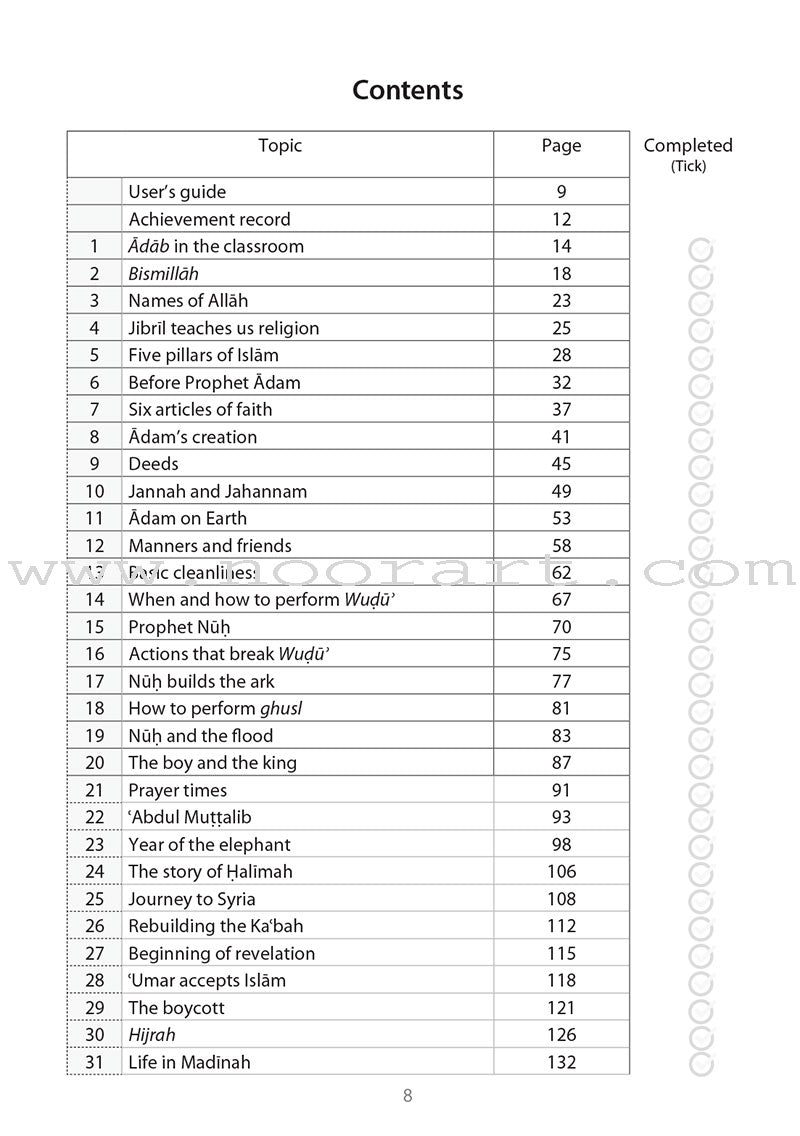 Safar Islamic Studies Workbook: Level 2