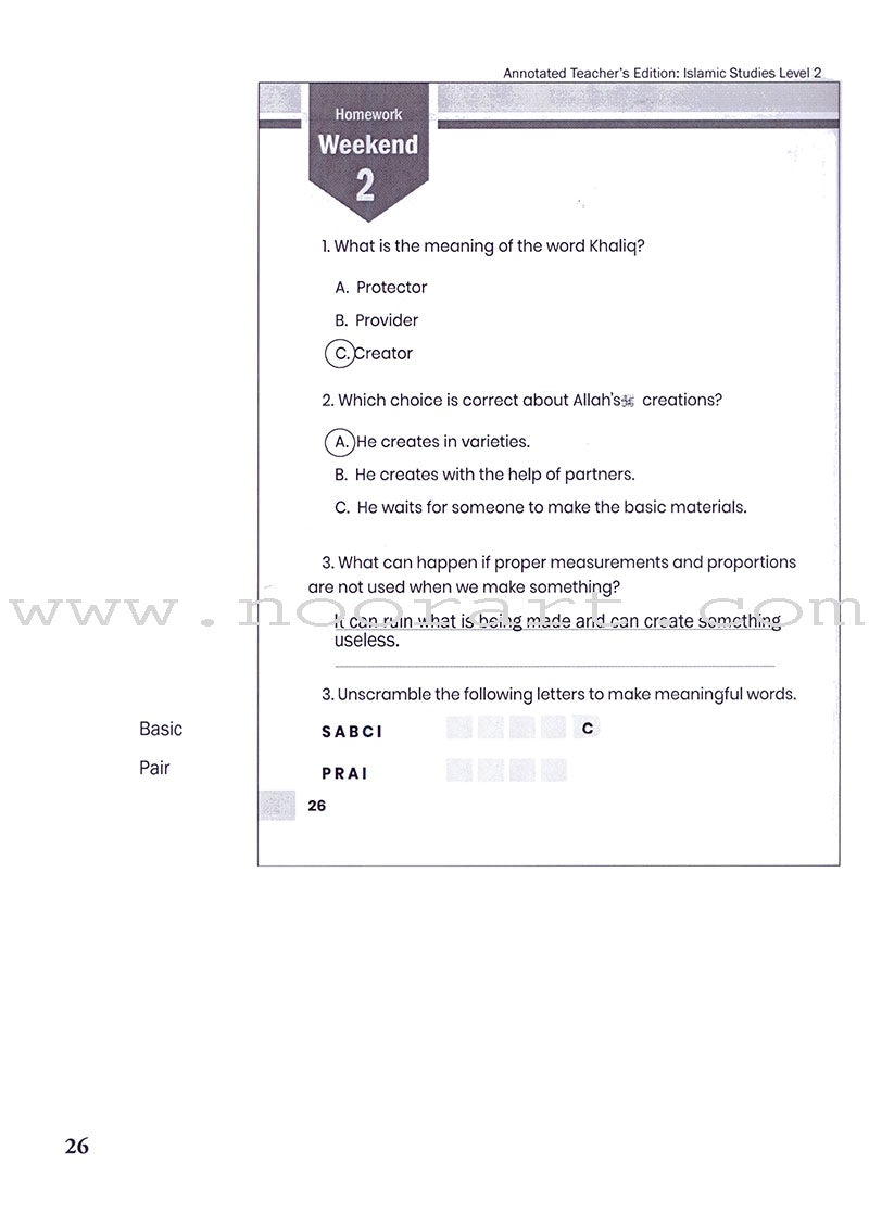 Weekend Learning Islamic Studies Teacher's Manual: Level 2 (New Edition)