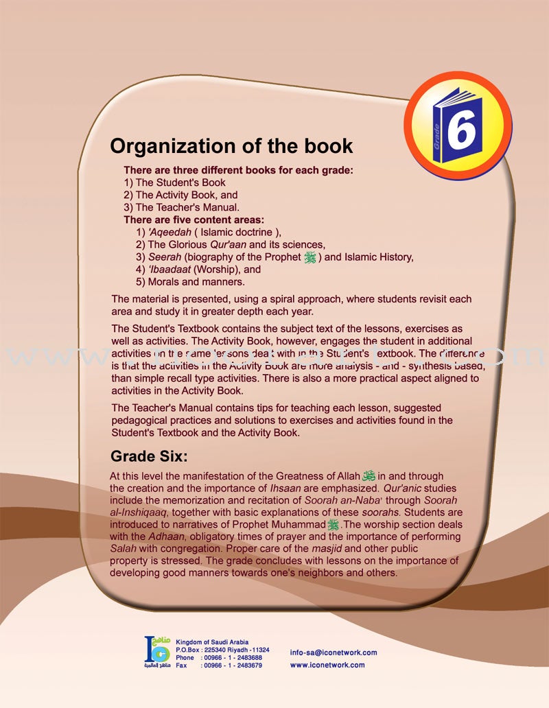 ICO Islamic Studies Workbook: Grade 6, Part 2