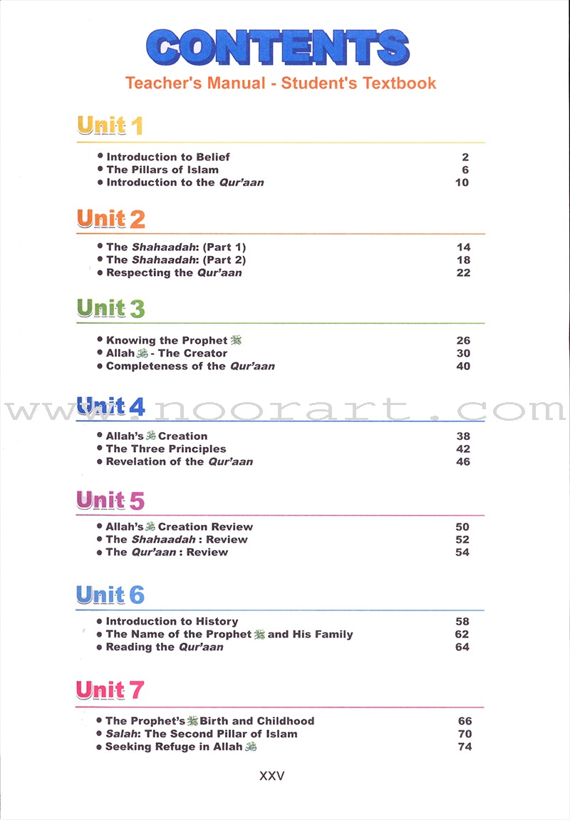 ICO Islamic Studies Teacher's Manual: Grade 1, Part 1