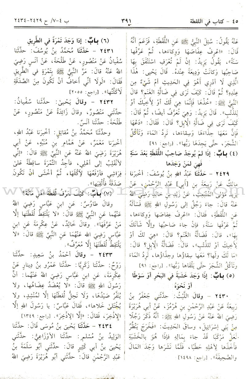 Sahih Al-Bukhari (Large) Color may vary صحيح البخاري