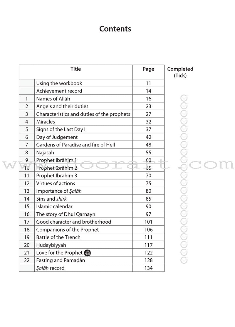 Safar Islamic Studies Workbook: Level 4