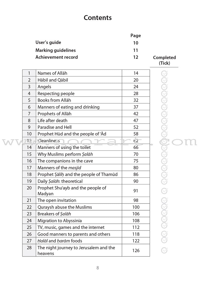 Safar Islamic Studies Workbook: Level 3