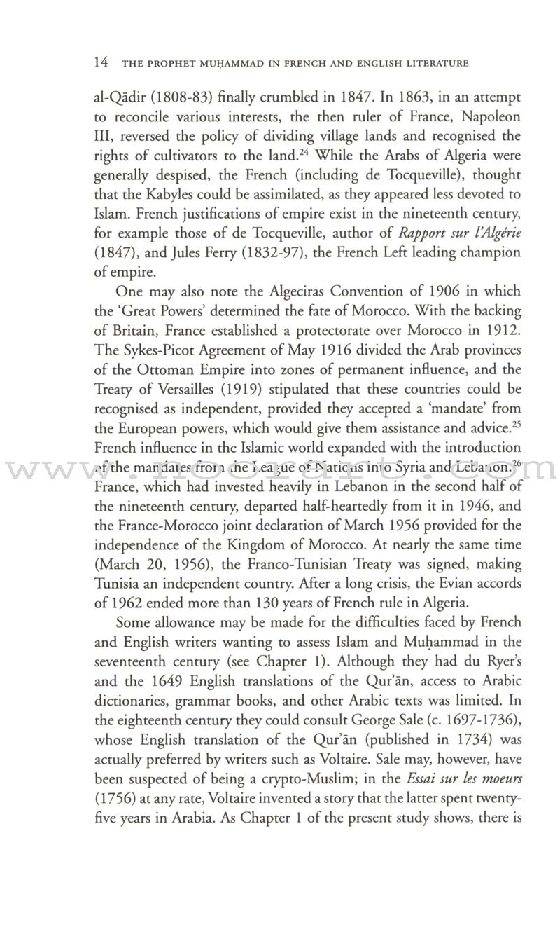 The Prophet Muhammad (s) in French and English Literature, 1650 to the Present