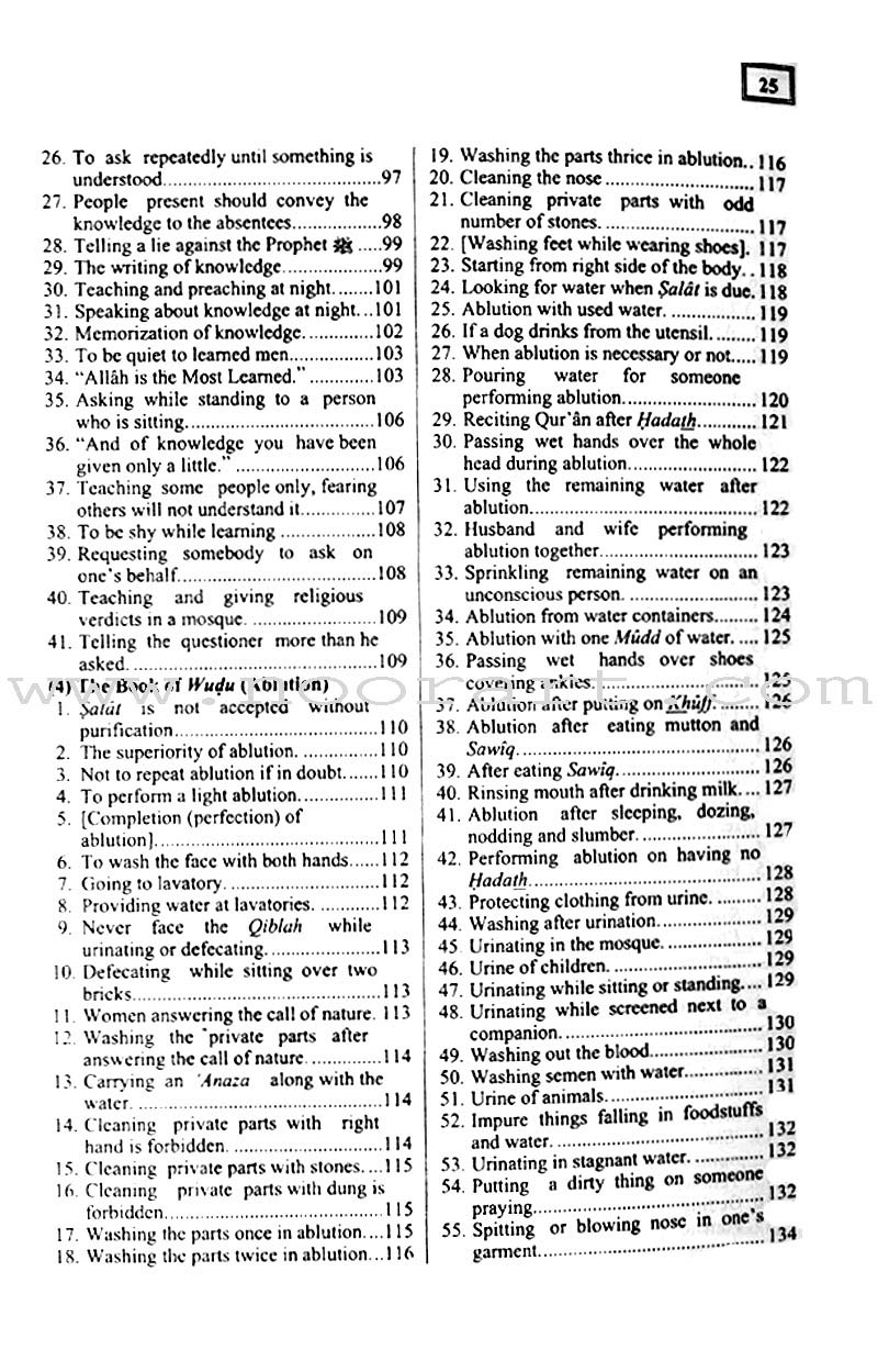 Summarized Sahih Al-Bukhari (Large Size)