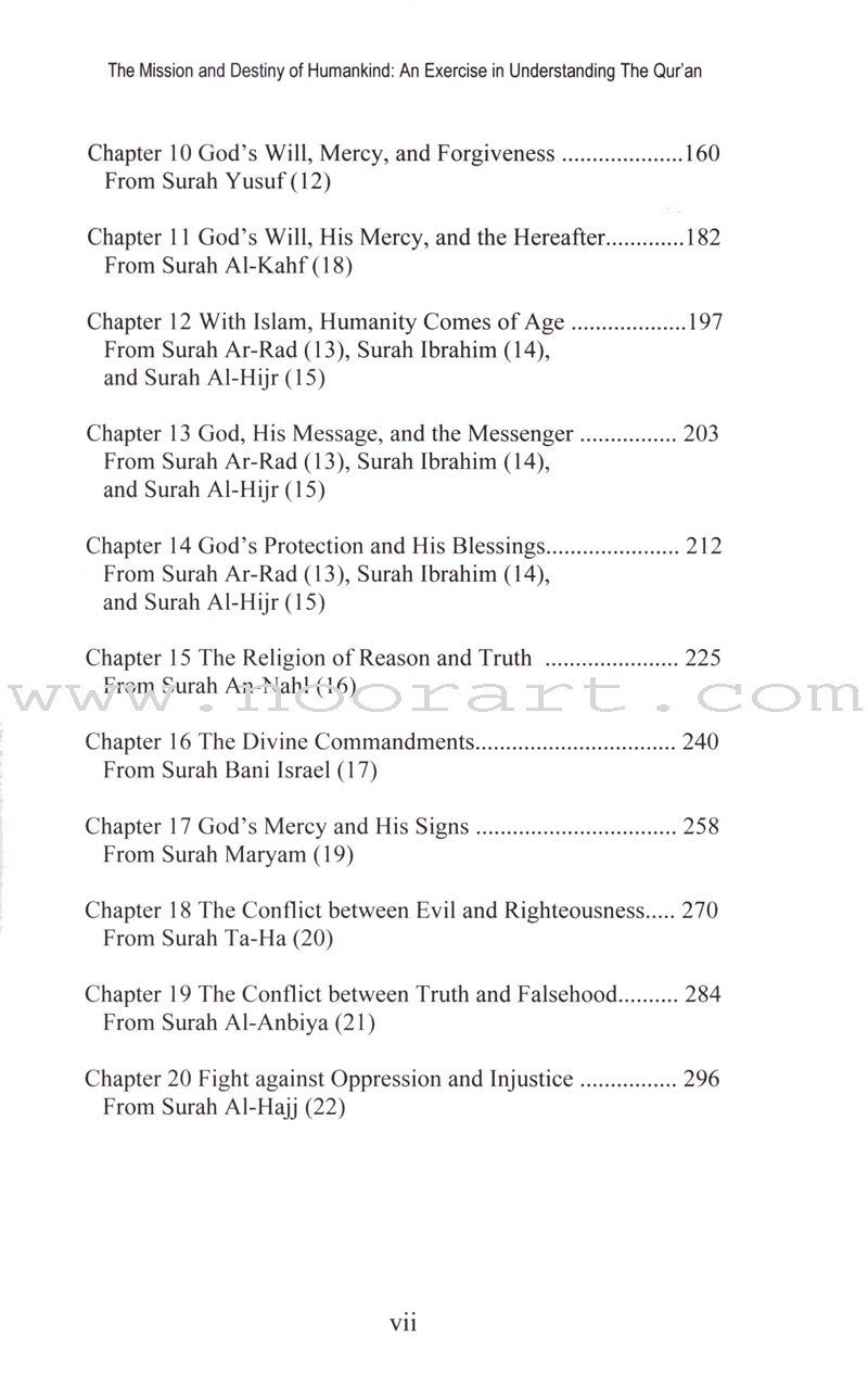 The Mission and Destiny of Humankind: An Exercise in Understanding the Qur'an