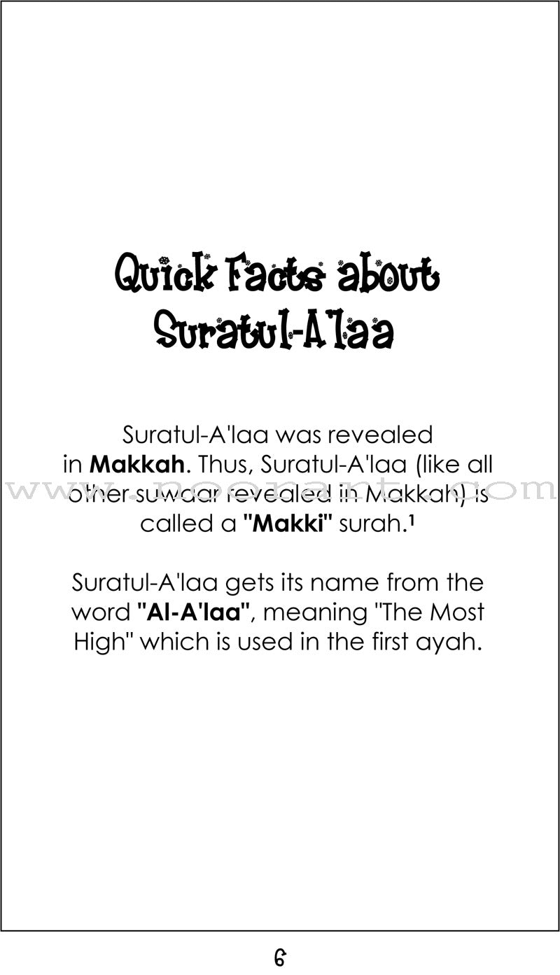 Mini Tafseer Book Series: Book 29 (Suratul-A'laa) سورة الأعلى