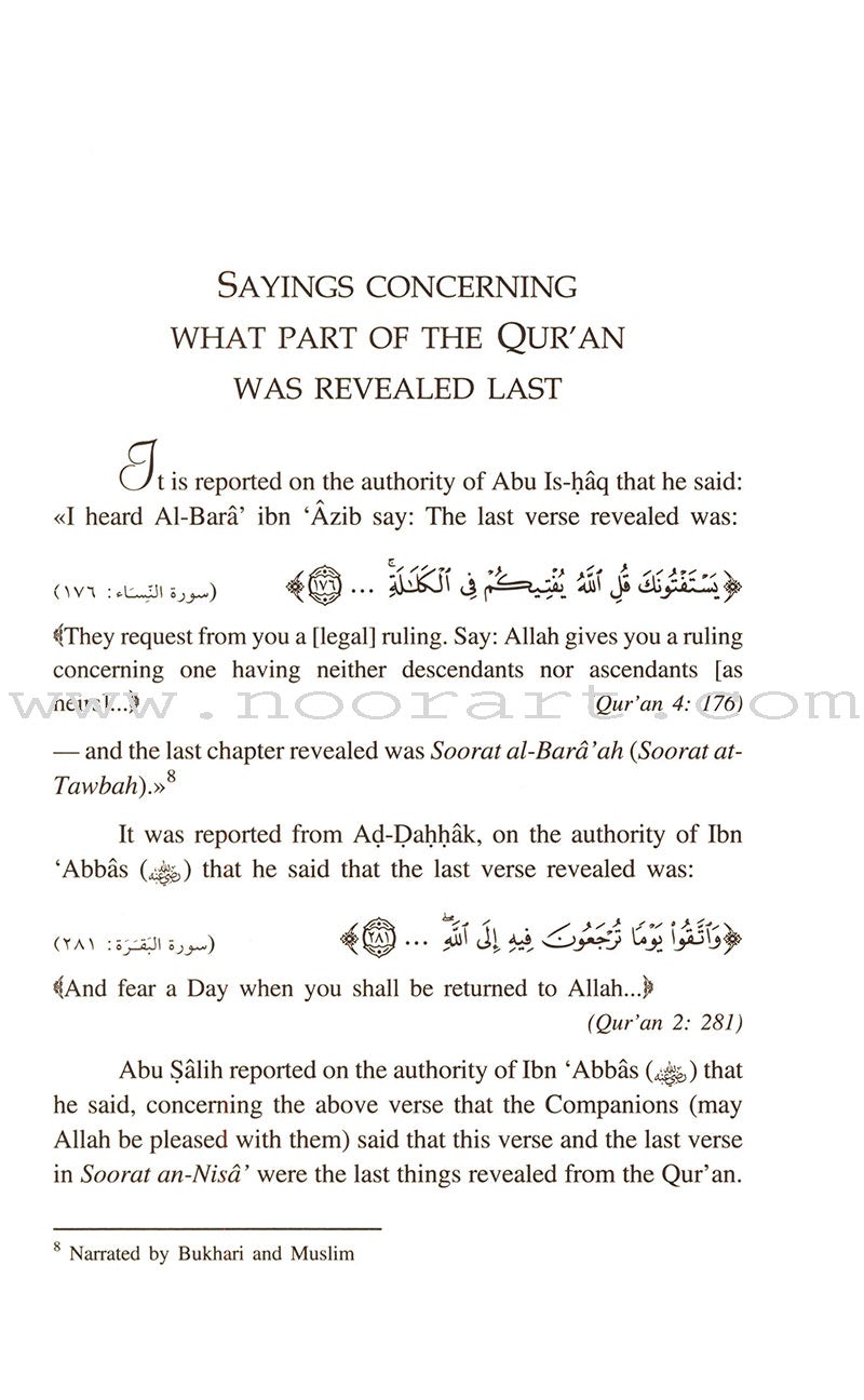 The Reasons For Revelation (Of The Qur'an)