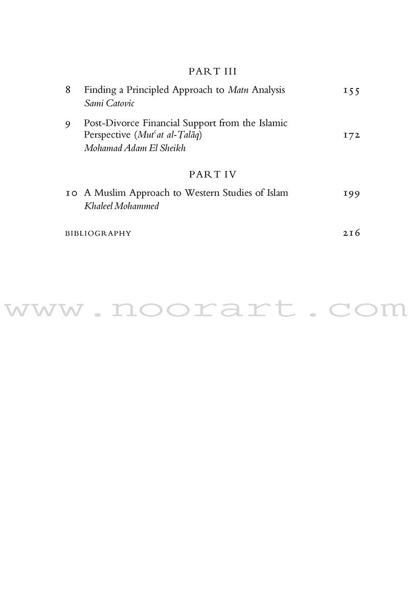 Contemporary Approaches to the Qur'an and Sunnah