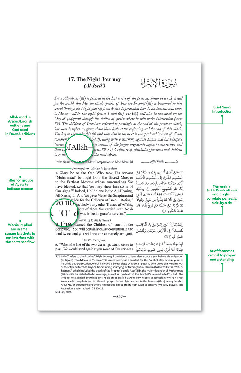 The Clear Quran with Arabic Text - Leather ( 5.8*8.8) |Parallel Edition