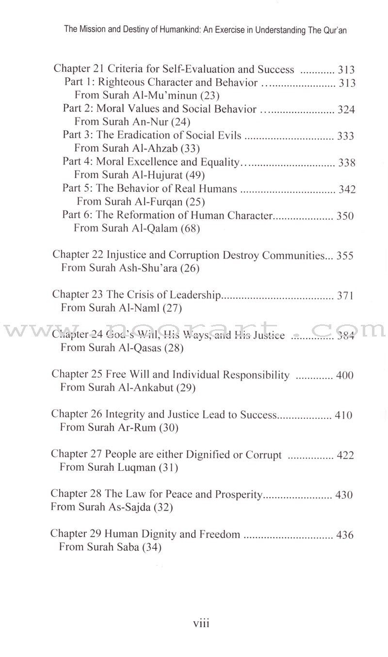 The Mission and Destiny of Humankind: An Exercise in Understanding the Qur'an