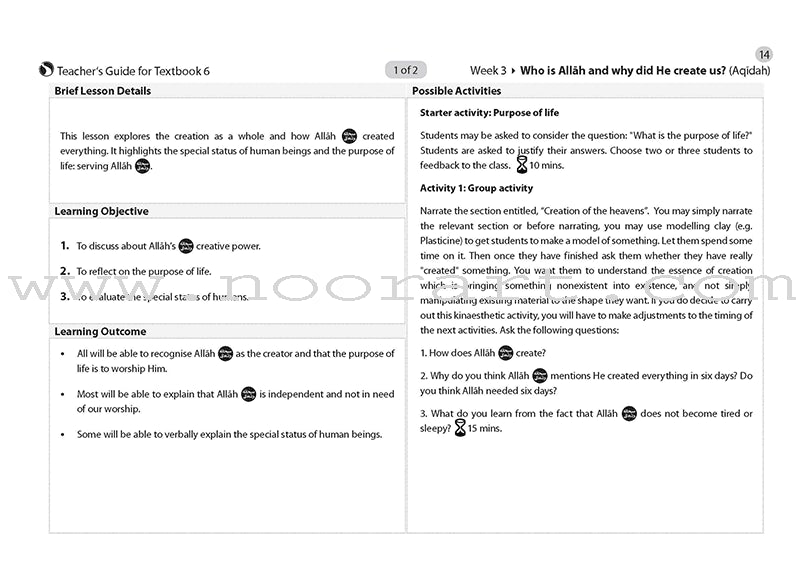 Safar Teacher's Guide for Islamic Studies: Level 6