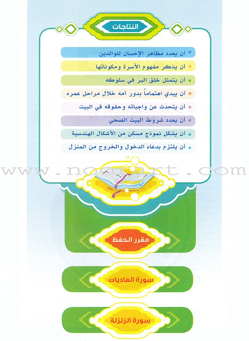 Ahbab Al-Quran (Friends of the Quran) Bil-Qiyam Nartaqi (With Values We Soar) Textbook: Level 1, Part 2أحباب القران -بالقيم نرتقي