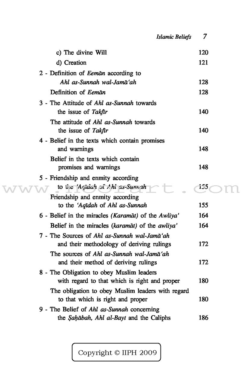 Islamic Beliefs - A Brief Introduction to the 'Aqeedah of Ahl as-Sunnah wal-Jama'ah