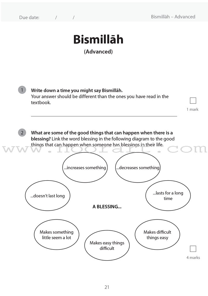 Safar Islamic Studies Workbook: Level 2