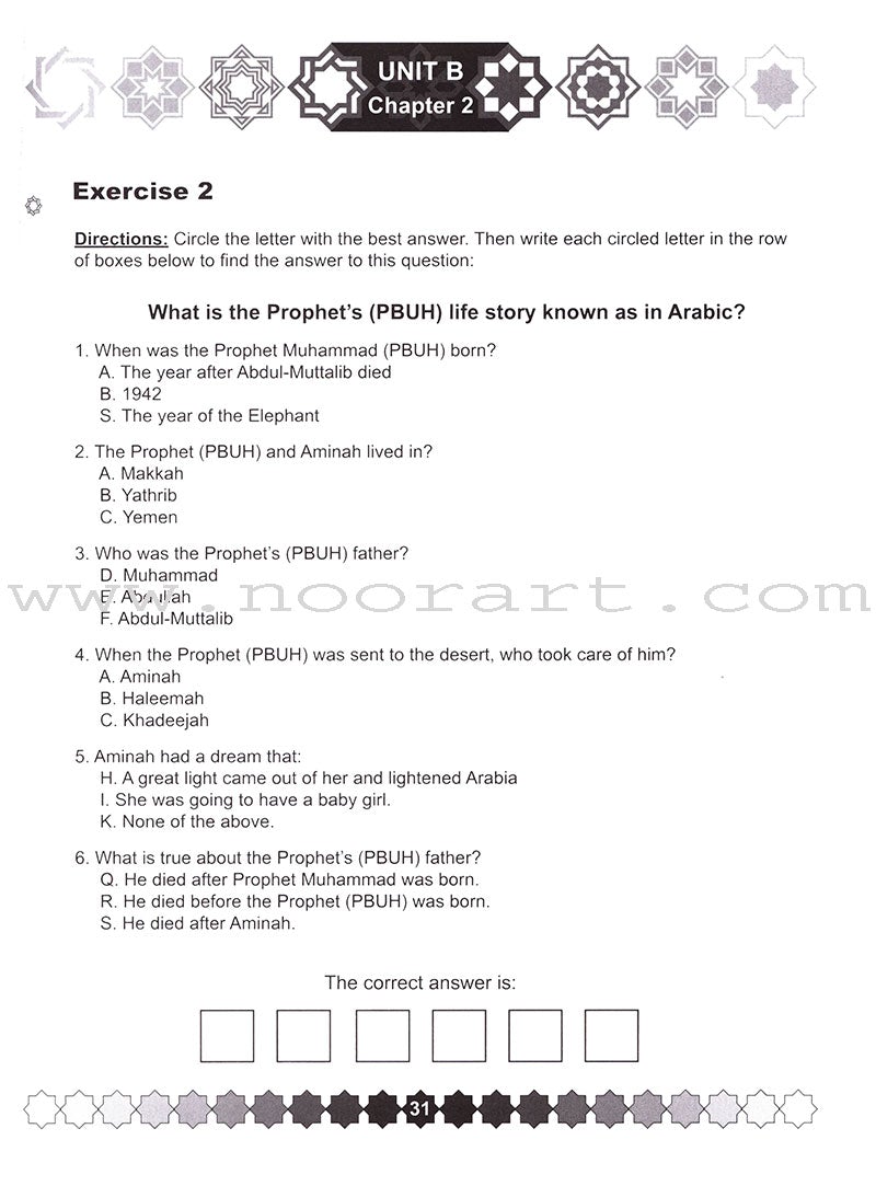 I Love Islam Workbook/Worksheets: Level 2