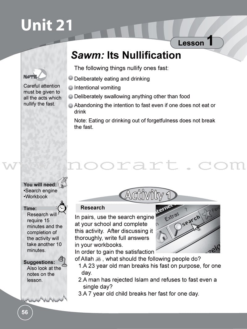 ICO Islamic Studies Workbook: Grade 6, Part 2