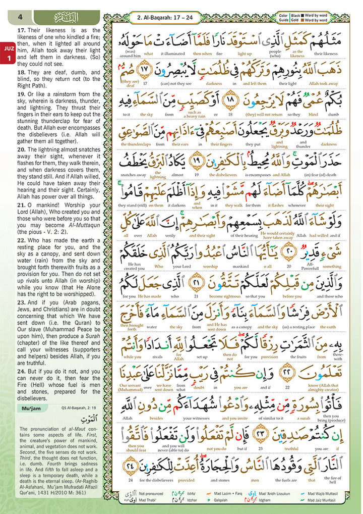 Al-Quran Al-Karim The Noble Quran Blue-Large Size A4 (8.3*11.7) | Maqdis Quran