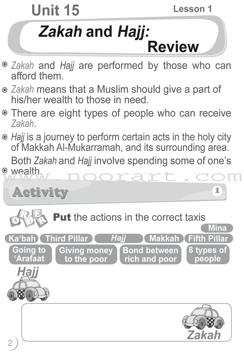 ICO Islamic Studies Workbook: Grade 1, Part 2