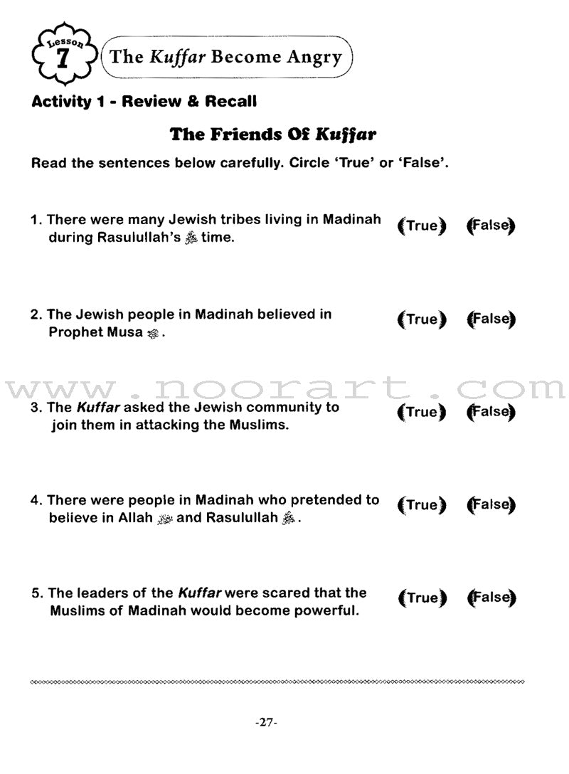 Sirah of Our Prophet Workbook: Grade 3