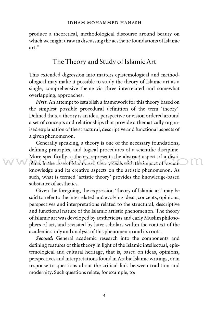 The Theory of Islamic Art: Aesthetic Concept and Epistemic Structure