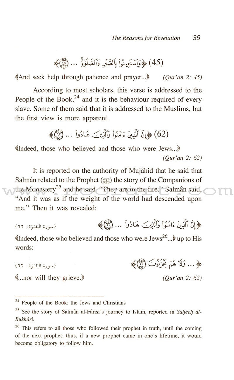 The Reasons For Revelation (Of The Qur'an)