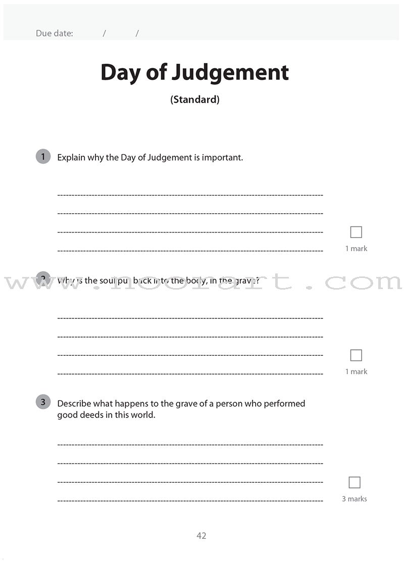 Safar Islamic Studies Workbook: Level 4