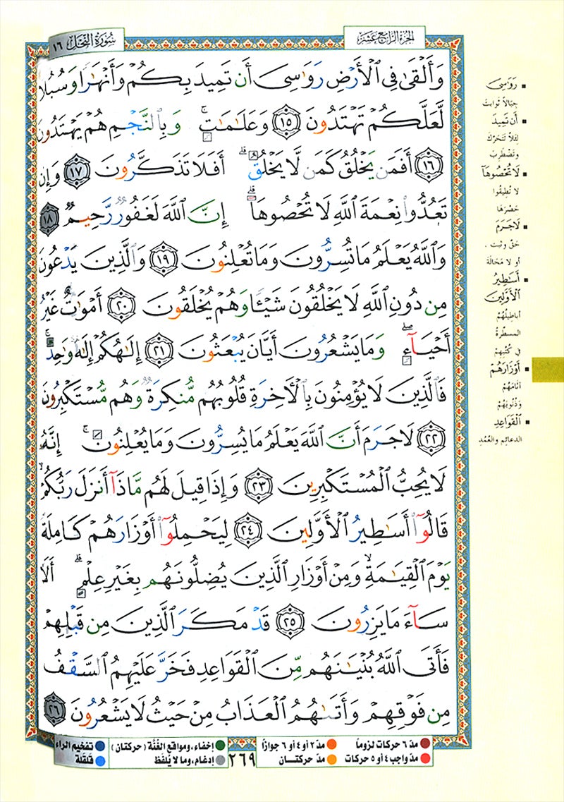 Tajweed Qur'an (Whole Qur’an, Size: 5.5"x8") (Colors May Vary) مصحف التجويد