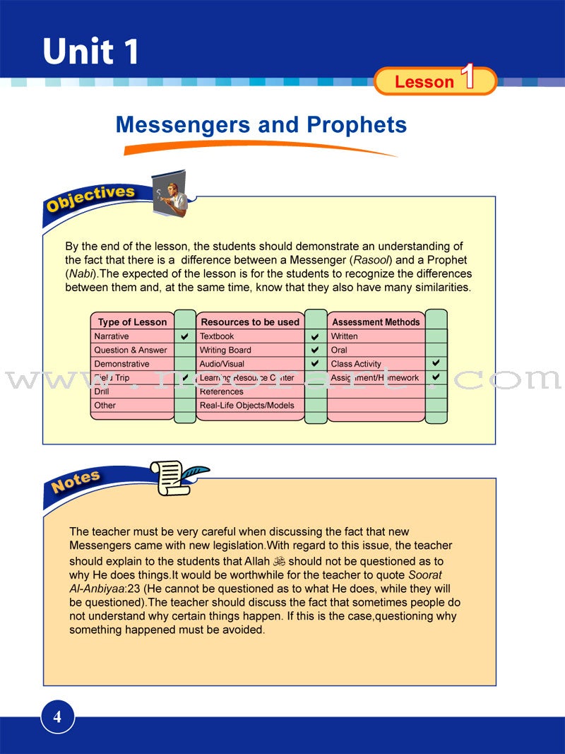 ICO Islamic Studies Teacher's Manual: Grade 6, Part 1